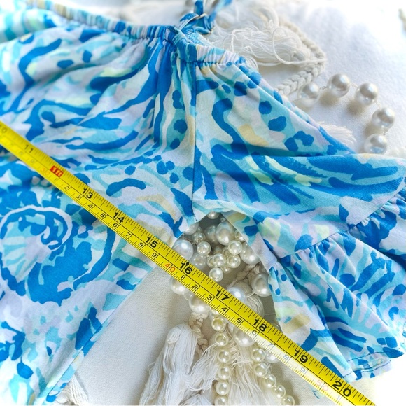 LILLY PULITZER | L / 8 - 10 | Girls Clary Maxi Dress In Bennett Blue Salty Seas - Picture 5 of 10